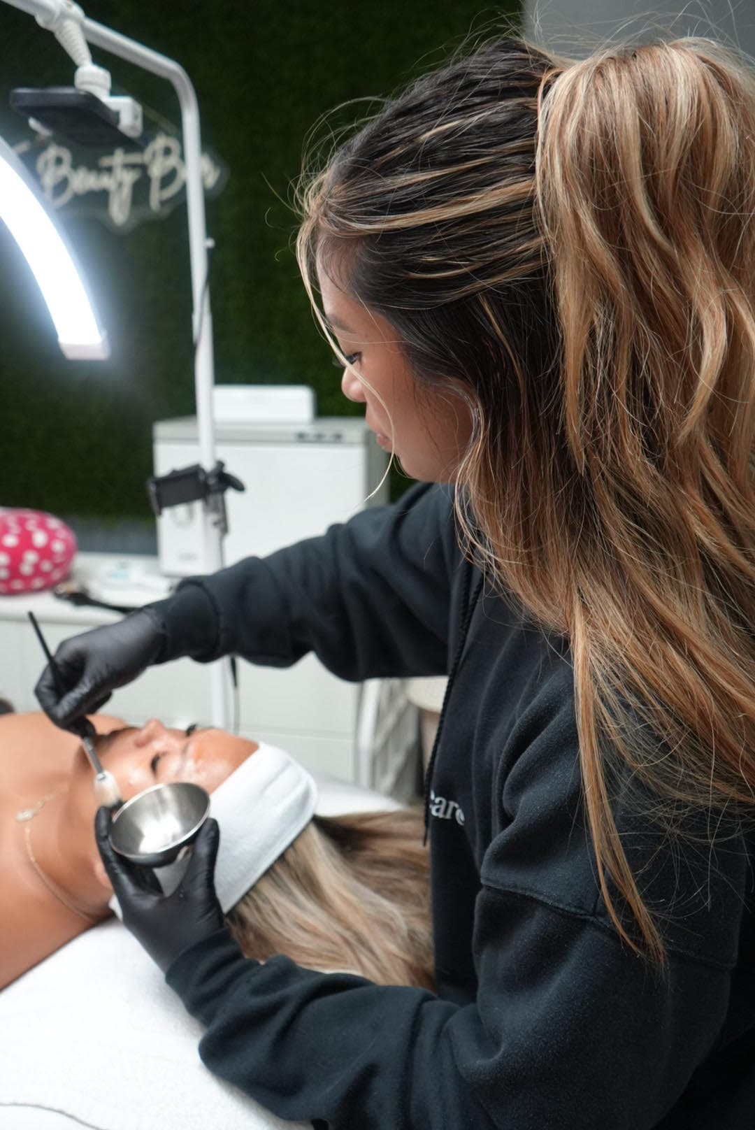 Professional chemical peel treatment